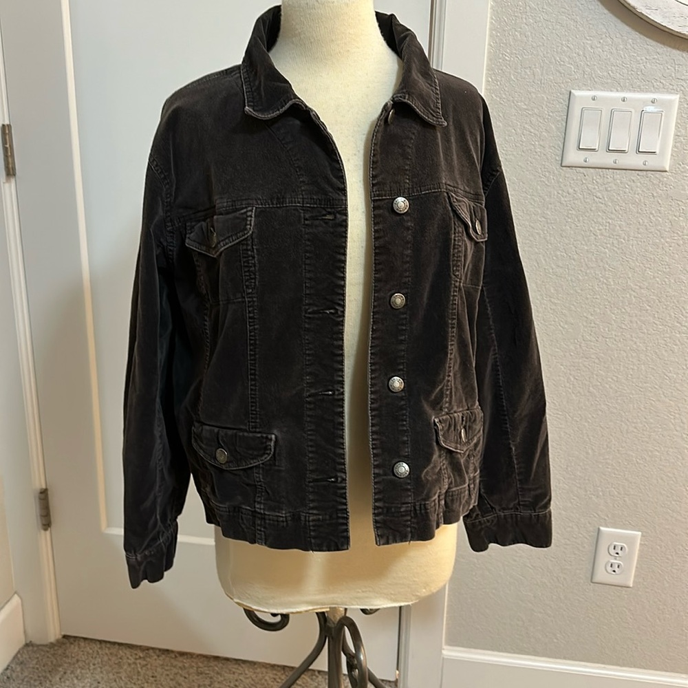 Chico’s corduroy jean jacket sz 3